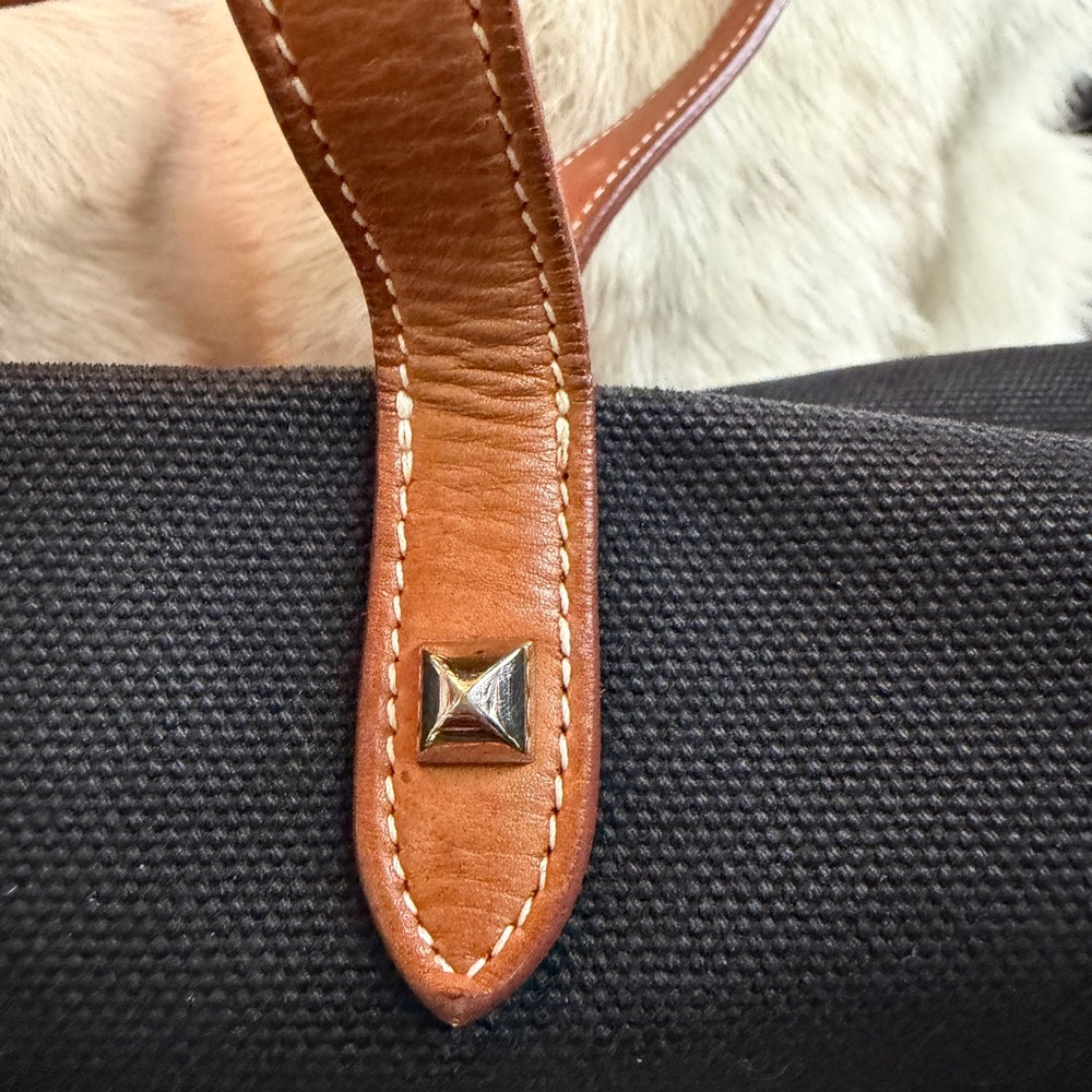 Hermes Black Tote with Tan Handles - Picture 5 of 12